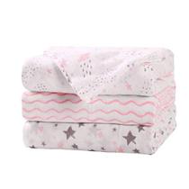 Little Grape Land, Muslin Swaddle Blankets Cobertores de Bebê de Musselina Cobertores de recebimento de bebês para meninas Respirável para Newborn Swaddle Wrap, 47 x 47 polegadas, Conjunto de 3