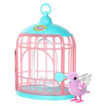 Little Live Pets - Lil' Bird & Bird Cage: Polly Pearl, New Light Up Wings with 20 + Sounds, e Reage ao Toque