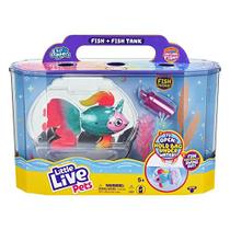 Little Live Pets - Lil' Dippers: Fantasea Peixe de Brinquedo Interativo & Tanque, Magicamente Ganha Vida na Água, Alimenta e Nada Como Um Peixe Real