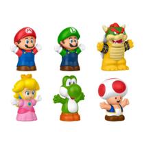 Little People Mario Bros 6 Bonecos - Mattel Little People Mario Bros 6 Bonecos - Mattel