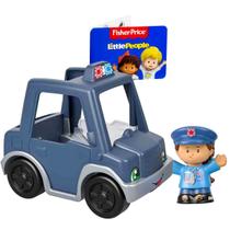 Little People Mini Boneco + Carro de Polícia - Fisher Price Mattel GKP63