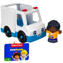 Little People Mini Boneco + Veículo Ambulância - Fisher Price Mattel GGT33