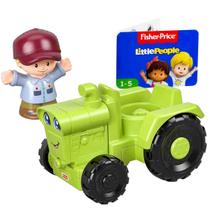 Little People Mini Boneco + Veículo Trator - Fisher Price Mattel GGT39