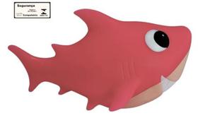 Little Shark Rosa Mister Brinque Tubarao de Vinil Macio Leve Divertido Brinquedo Infantil Recreativo