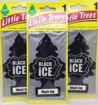 Little Trees Cheirinho para Carro e ambientes Aromatizante Kit c/ 3 Black Ice Top importado lacrado