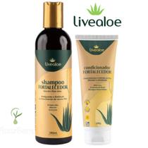 Livealoe Shampoo 240ml + Condicionador 230g cabelos fracos Fortalecedor Livealoe Shampoo 240ml + Condicionador 230g cabelos fracos Fortalecedor