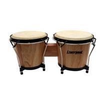 Liverpool Bongô De Percussão Em Madeira 6x7 Polegadas Profissional Liverpool Bongô De Percussão Em Madeira 6x7 Polegadas Profissional