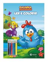 Livrão Ler e Colorir Galinha Pintadinha + Lápis de Cores 16pg