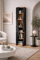 Livreiro Aéreo Oliva Armário Suspenso 175cm com Nichos para Livros Decoração e Organização em MDF e MDP Design Moderno para Sala Quarto Escritório