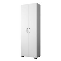 Livreiro Allan 16447 Branco 5 Prateleiras Porta Livros Revista Cd Dvd 2 Portas Grandes Branco para Escritório Sala Quarto Consultório - AM Decor