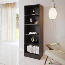 Livreiro Chokito 5 Prateleiras Preto - Casa Giulia