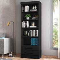 Livreiro com 4 Prateleiras Lakewood Preto Fosco Livreiro com 4 Prateleiras Lakewood Preto Fosco