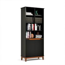 Livreiro EJ Flow 2 Portas 6 Prateleiras com Pés Madeira