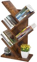 Livreiro Estante 60cm Prateleira Porta Livros Revista Cd Dvd Madeira Maciça Imbuia
