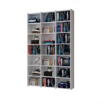 Livreiro Multiuso 18 Prateleiras Branco Montenegro Casa Mobilia Livreiro Multiuso 18 Prateleiras Branco Montenegro Casa Mobilia