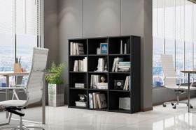 Livreiro Multiuso 9 Prateleiras Trinidad Preto Brienza Livreiro Multiuso 9 Prateleiras Trinidad Preto Brienza