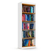 Livreiro Multiuso Encanto 4 Prateleiras Patrimar Branco/Cinamomo Livreiro Multiuso Encanto 4 Prateleiras Patrimar Branco/Cinamomo