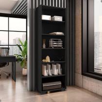 Livreiro Multiuso Samara Preto Trama