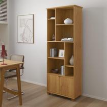 Livreiro / Multiuso TA 2 Portas + 8 Nichos Para Organização Cor Cinamomo