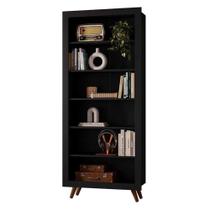 Livreiro Retrô 4430 Preto Fosco - Qmovi Livreiro Retrô 4430 Preto Fosco - Qmovi