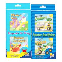 Livrinho Infantil Passeio e Praia 4 Volumes Cartonados - Todo Livro