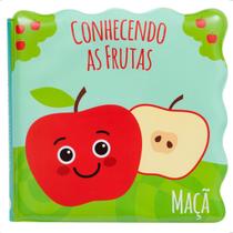 Livrinho Livro de Banho Conhecendo as Frutas Bebê Infantil Atóxico Plástico Impermeável Buba