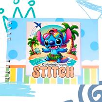 Livrinho para Colorir Colorindo com Stitch Capa Dura Cor:Azul
