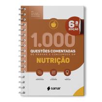 Livro 1.000 Questões Comentadas de Provas e Concursos em Nutrição, 6ª Edição 2022 - Sanar