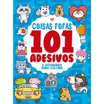 Livro - 101 Adesivos Atividades e Desenhos para Colorir Coisas Fofas Livro - 101 Adesivos Atividades e Desenhos para Colorir Coisas Fofas