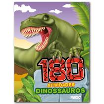 Livro 180 atividades e desenhos para colorir dinossauros 96 paginas 26,5x20,5cm - popcau