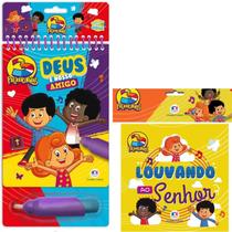 Livro 3 Palavrinhas - Deus é Nosso Amigo + 3 Palavrinhas - Louvando ao Senhor - Atividade Educativo Amigo