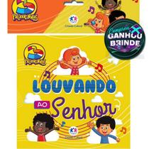 Livro 3 Palavrinhas - Louvando ao Senhor Crianças Filhos Infantil Desenho Ciranda Brincar Pintar Colorir Passatempos - Atividade Educativo Amigo