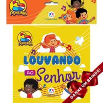 Livro 3 Palavrinhas - Louvando ao Senhor Crianças Filhos Infantil Desenho História Brincar Pintar Colorir Passatempos - Atividade Educativo Amigo