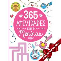 Livro 365 Atividades Para Meninas Pé da Letra Crianças Filhos Infantil Desenho História Brincar Pintar Colorir Passatemp