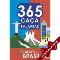 Livro 365 Caça-palavras - Cidades do Brasil Crianças Filhos Infantil Desenho História Brincar Pintar Colorir Passatempos - Igreja Cristã Amigo Evangélico