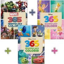 Livro 365 Desenhos Para Colorir - Disney Pixar + Disney Princesas + Marvel Culturama