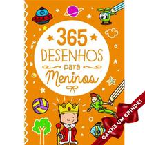 Livro 365 Desenhos para Meninos Pé da Letra Crianças Filhos Infantil Desenho História Brincar Pintar Colorir Passatempos