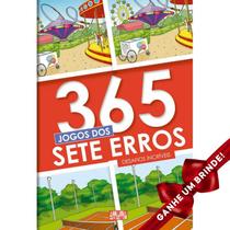 Livro 365 Jogos dos Sete Erros Crianças Filhos Infantil Desenho História Brincar Pintar Colorir Passatempos Divertidos - Igreja Cristã Amigo Evangélico
