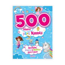 Livro - 500 Adesivos para meninas - azul