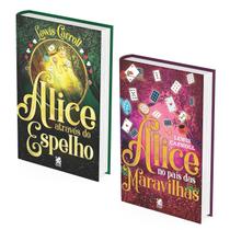 Livro Alice no País das Maravilhas + Alice Através do Espelho, Lewis Carroll Luxo Capa Dura Almodada - Garnier