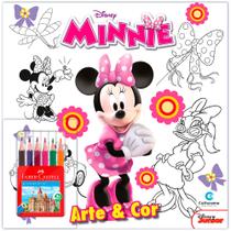 Livro - Arte e Cor com lápis de cor Minnie