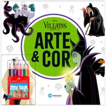 Livro - Arte e Cor com lápis de cor Vilões