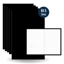 Livro Ata Grande Capa Dura Preto 100 Folhas Numerado Kit 5 un sem Margem para Empresas Cartórios Igrejas Fundações Livro Ata Grande Capa Dura Preto 100 Folhas Numerado Kit 5 un sem Margem para Empresas Cartórios Igrejas Fundações