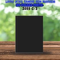 Livro Atas Tamoio Sem Margem 100 Folhas Preto 2055 C/3
