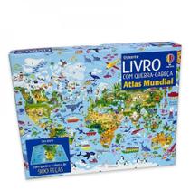 Livro - Atlas Mundial: Livro com quebra-cabeça