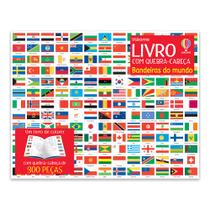 Livro - Bandeiras do mundo: Livro com quebra-cabeça
