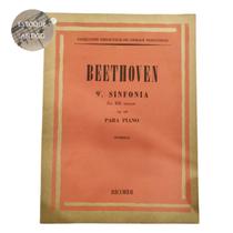 Livro beethoven 9 sinfonia en re menor op. 185 para piano rev. pozzoli (estoque antigo)