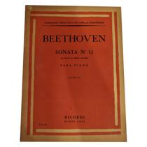 Livro beethoven sonata n 12 op. 26 en la bemol mayor para piano rev casella ( estoque antigo )