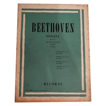 Livro beethoven sonata op. 27 n. 1 per pianoforte 3 edizione rev casella ( estoque antigo ) - RICORDI