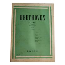 Livro beethoven sonata op. 31 n. 1 per pianoforte 3 edizione rev. casella